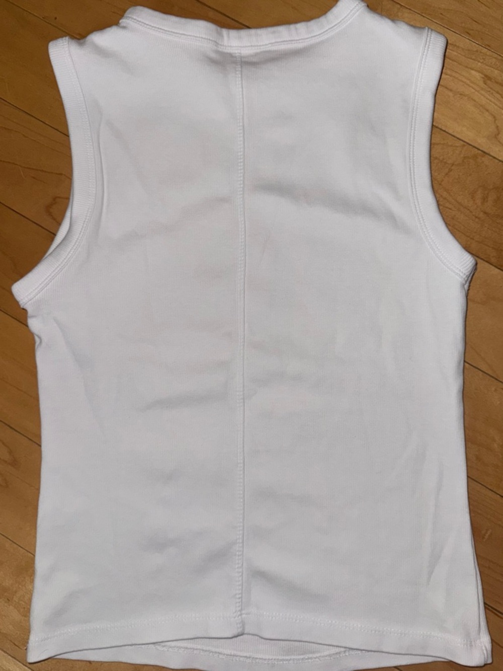 Zara White Ribbed Tank Top - Picture 3 of 3